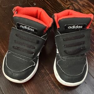 Adidas Kids Black and Orange Sneakers
